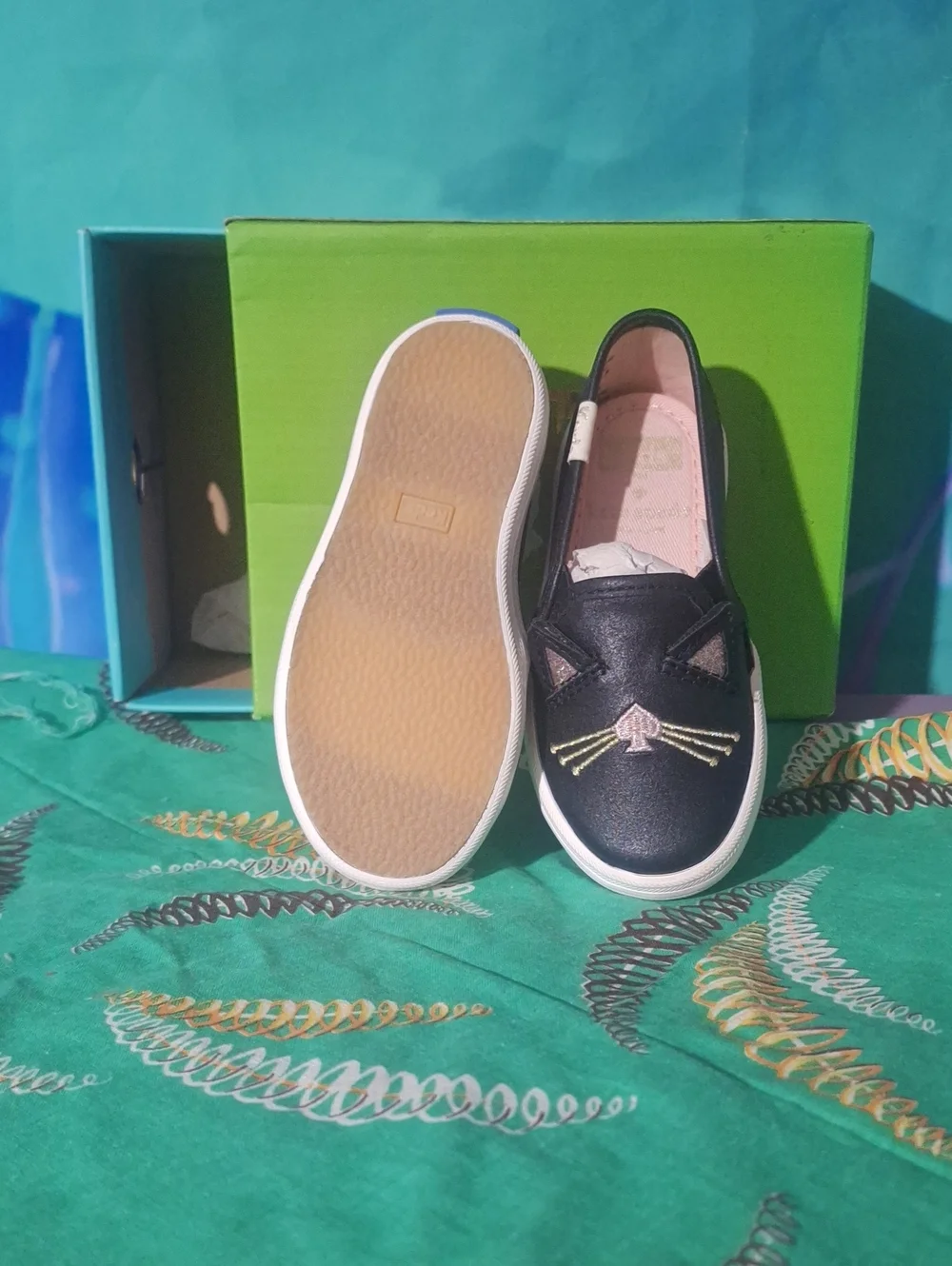 kate spade Kids Dress Shoes Box - Turquoise and Green